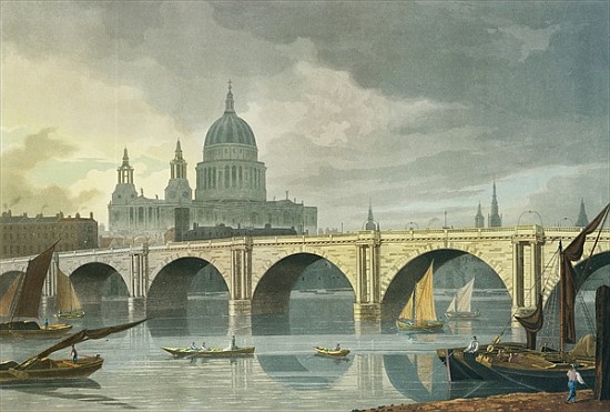 South West view of St Pauls Cathedral and Blackfriars Bridge a (after) George Fennel Robson