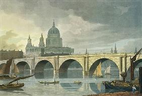 South West view of St Pauls Cathedral and Blackfriars Bridge