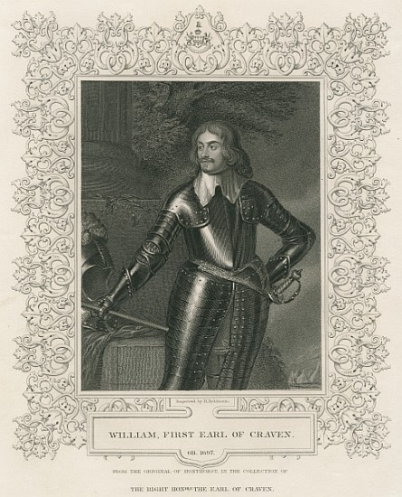 William Craven, 1st Earl of Craven, from ''Lodge''s British Portraits'' a (after) Gerrit van Honthorst