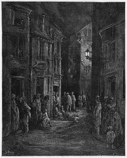 Bluegase-field, illustration from ''Londres'' Louis Enault (1824-1900) 1876; engraved by by Heliodor a (after) Gustave Dore