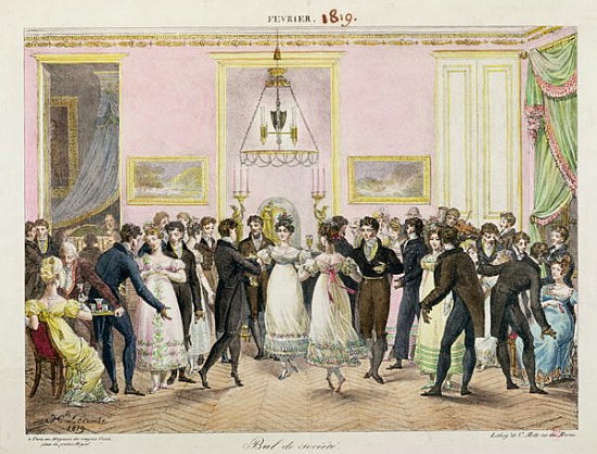 A Society Ball; engraved by Charles Etienne Pierre Motte (1785-1836) 1819 a (after) Hippolyte Lecomte