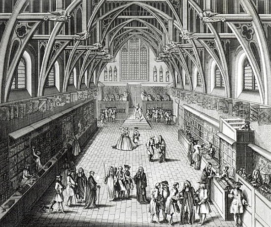 Westminster Hall, The First Day of Term, A Satirical Poem, 1797 ; engraved by C.Mosley a (after) Hubert Gravelot
