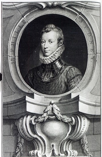 Sir Philip Sidney; engraved by Jacobus Houbraken a (after) Isaac Oliver