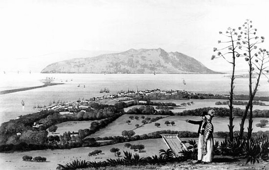 Kingston and Port Royal, from ''A Picturesque Tour of the Island of Jamaica''; engraved by Thomas Su a (after) James Hakewill