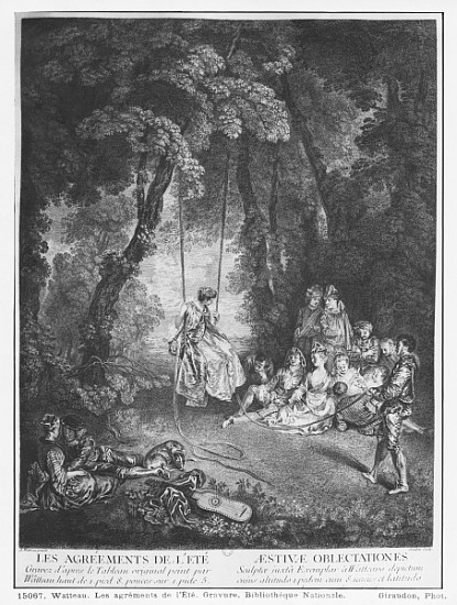 The pleasures of summer; engraved by Francois Joullain (1697-1778) a (after) Jean Antoine Watteau