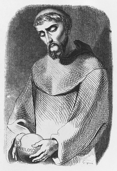 Abelard as monk at Saint-Gildas-de-Rhuys, illustration from ''Lettres d''Heloise et d''Abelard''; en a (after) Jean Francois Gigoux