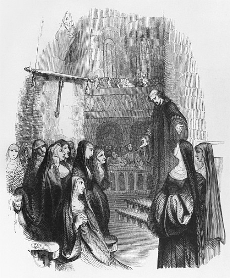 Abelard preaching at Paraclete, illustration from ''Lettres d''Heloise et d''Abelard'' a (after) Jean Francois Gigoux