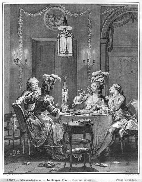 The Gourmet Supper; engraved by Isidore Stanislas Helman (1743-1809) 1781 a (after) Jean Michel the Younger Moreau