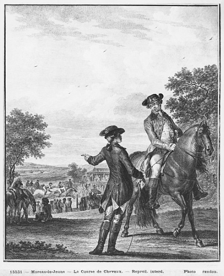 The horse race; engraved by Heinrich Guttenberg (1749-1818) c.1777 a (after) Jean Michel the Younger Moreau