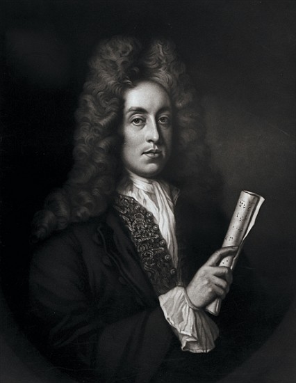 Portrait of Henry Purcell ; engraved by George J. Zobel a (after) Johann Closterman
