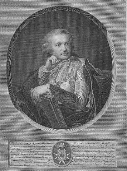 Count Stroganov; engraved by Ignaz Sebastian Klauber a (after) Johann Baptist I Lampi