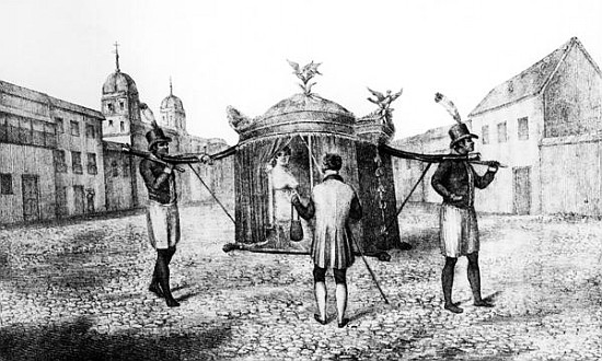 A Brazilian Sedan Chair and a Person Begging for the Church a (after) John Henderson