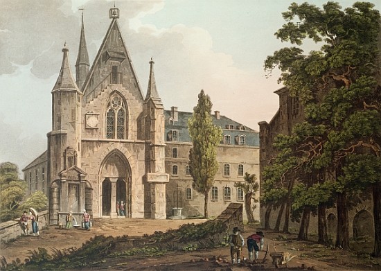 The College de Navarre in Paris; engraved by I. Hill a (after) John Claude Nattes