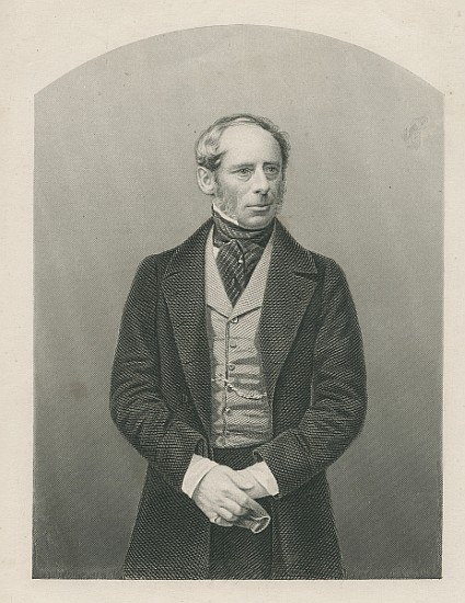 Sir John Somerset Pakington ; engraved by D.J. Pound from a photograph, from ''The Drawing-Room of E a (after) John Jabez Edwin Paisley Mayall