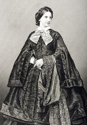 Mademoiselle Victoire Balfe (1837-71) ; engraved by D.J. Pound from a photograph, from ''The Drawing
