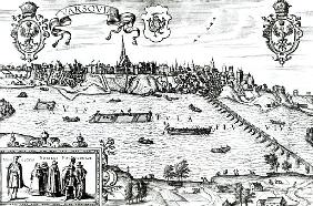 Map of Warsaw, from ''Civitates Orbis Terrarum'' Georg Braun (1541-1622) and Frans Hogenberg (1535-9