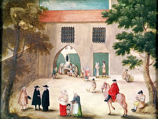 Distributing Alms to the Poor, from ''L''Abbaye de Port-Royal'', c.1710 a (after) Louise Madelaine Cochin