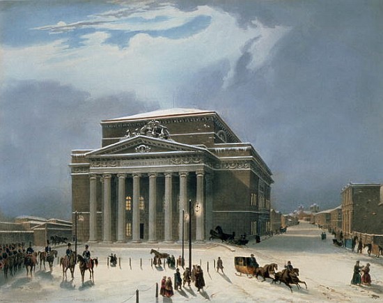 The Bolshoi Theatre in Moscow, printed Lemercier, Paris, 1840s a (after) Louis Jules Arnout