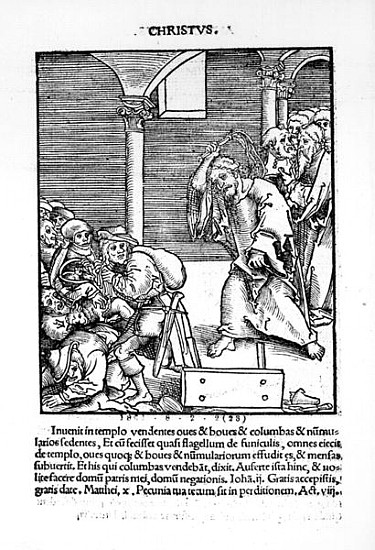 Christ Driving the Tradesmen and Money Lenders from the Temple from ''Passional Christi und Antichri a Lucas il Vecchio Cranach il Vecchio