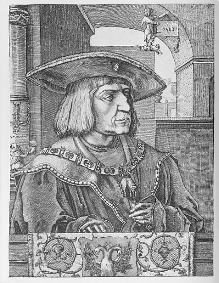 Emperor Maximilian I a (after) Lucas van Leyden