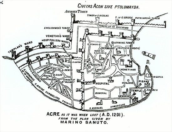 Acre as it was when lost (A.D. 1291) a (after) Marino the Elder Sanuto