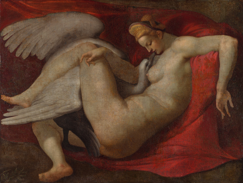 Leda and the Swan, after 1530. Artist: Buonarroti, Michelangelo, (School) a (after) Michelangelo Buonarroti