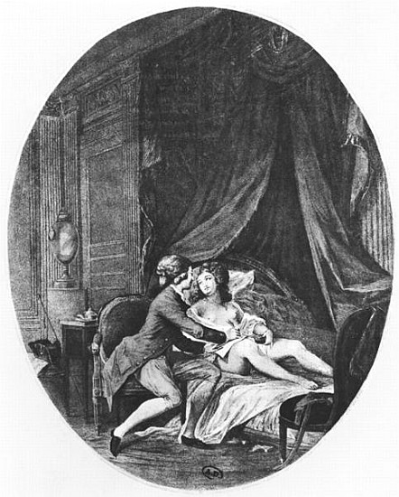 Valmont and Emilie, illustration from ''Les Liaisons Dangereuses'' Pierre Choderlos de Laclos (1741- a (after) Niclas II Lafrensen