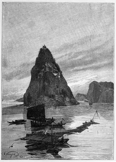 Rock of the Little Orphan on the Yangtze River a (after) Nikolay Karazin