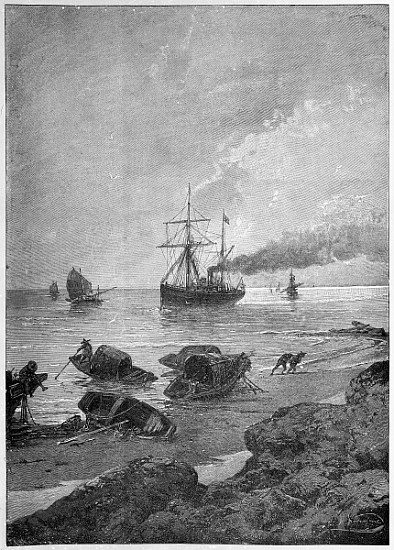 The steamship Vladivostok on the Yangtze River, part of the Tsarevich''s ''Eastern Journey'' a (after) Nikolay Karazin