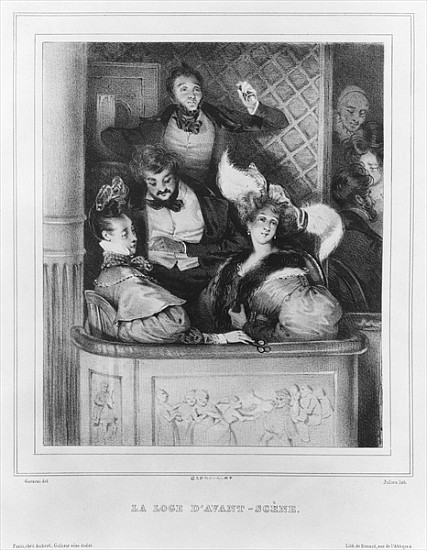 A front theatre box; engraved by Julien a (after) Paul Gavarni