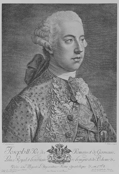 Joseph II, Holy Roman Emperor; engraved by Anton Tischler a (after) Peter Lion