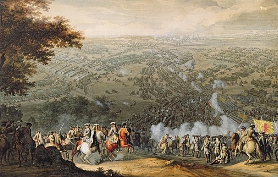 The Battle of Poltava; engraved by one of the Nicolas Larmessin family a (after) Pierre-Denis Martin