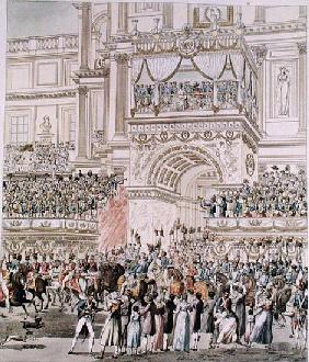 The Emperor and the Empress Receiving the Homage of the French Troops from the Balcony of the Tuiler