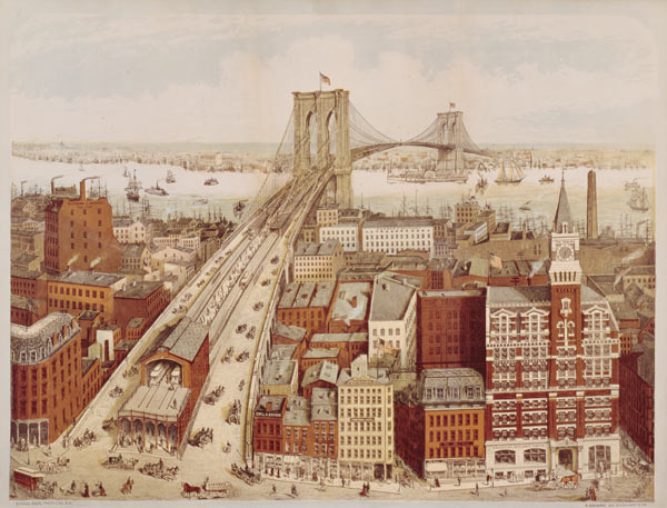 Brooklyn Bridge, c.1883 a (after) R. Schwarz