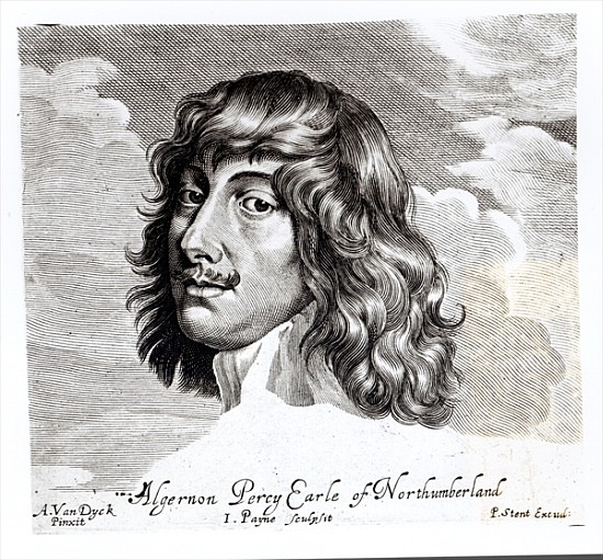 Portrait of Algernon Percy, Tenth Earl of Northumberland (1602-1668); engraved by John Payne (fl. 16 a (after) Sir Anthony van Dyck