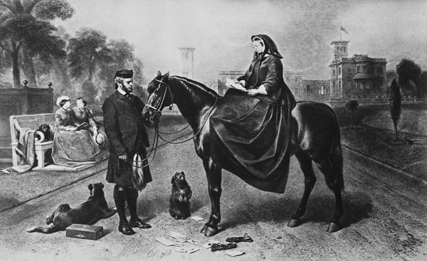 Queen Victoria at Osborne, after the painting of 1865 a (after) Sir Edwin Landseer