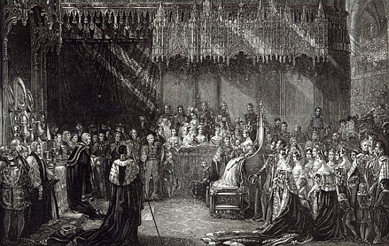 The Coronation of the Queen a (after) Sir George Hayter