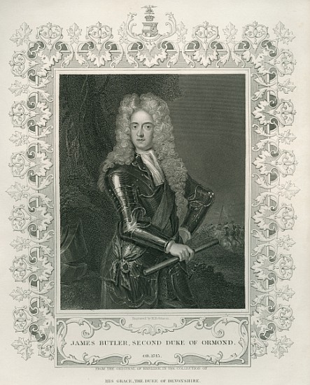 James Butler, 2nd Duke of Ormond; engraved by Henry Robinson a (after) Sir Godfrey Kneller