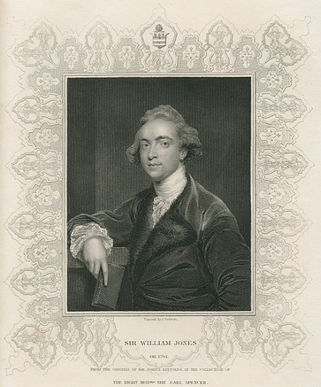 Sir William Jones from ''Gallery of Portraits'', published in 1833 a (after) Sir Joshua Reynolds