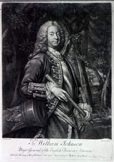 Sir William Johnson; engraved by Charles Spooner a (after) T. Adams