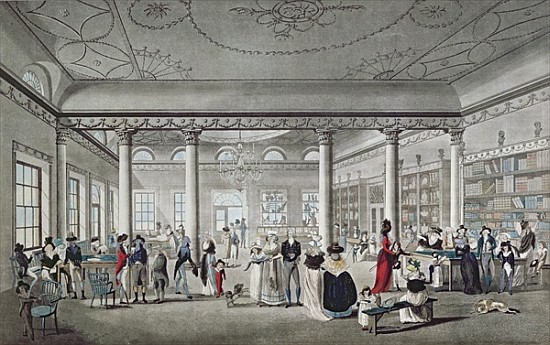 Hall''s Library at Margate a (after) Thomas Malton