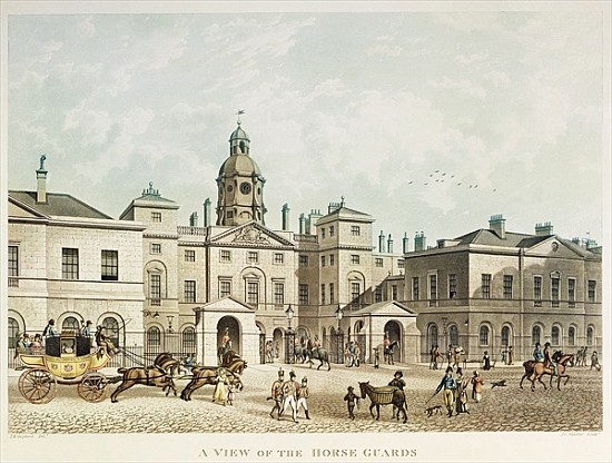 A view of the Horse Guards from Whitehall ; engraved by J.C Sadler a (after) Thomas Hosmer Shepherd