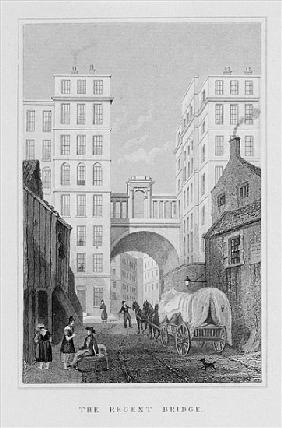 The Regent Bridge, Edinburgh; engraved by Thomas Barber