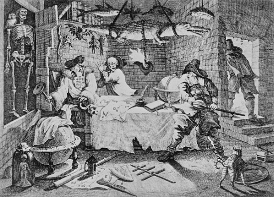 Hudibras beats Sidrophel and his man Whachum, from ''Hudibras'' by Samuel Butler a (after) William Hogarth