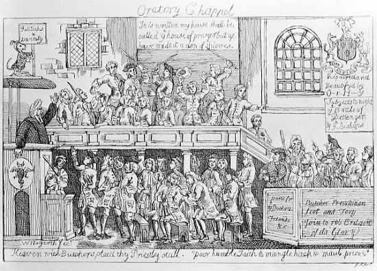 Oratory Chappel, c.1746 a (after) William Hogarth