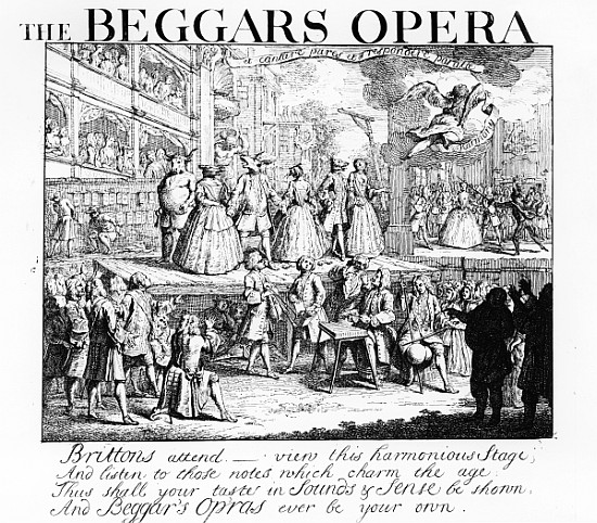 The Beggar''s Opera Burlesqued a (after) William Hogarth