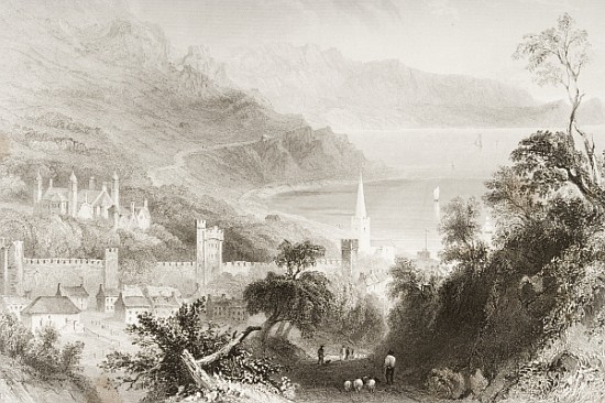 Glenarm, County Antrim, Northern Ireland, from ''Scenery and Antiquities of Ireland'' a (after) William Henry Bartlett