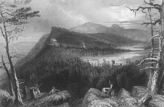 The Two Lakes and the Mountain House on the Catskills a (after) William Henry Bartlett