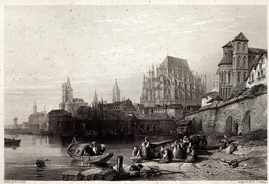 The City of Cologne; engraved by M.J. Sterling a (after) William Leighton Leitch