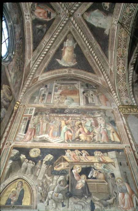 La Cappella della Sacra Cintola (The Chapel of the Sacred Girdle) detail depicting scenes from the L a Agnolo/Angelo di Gaddi